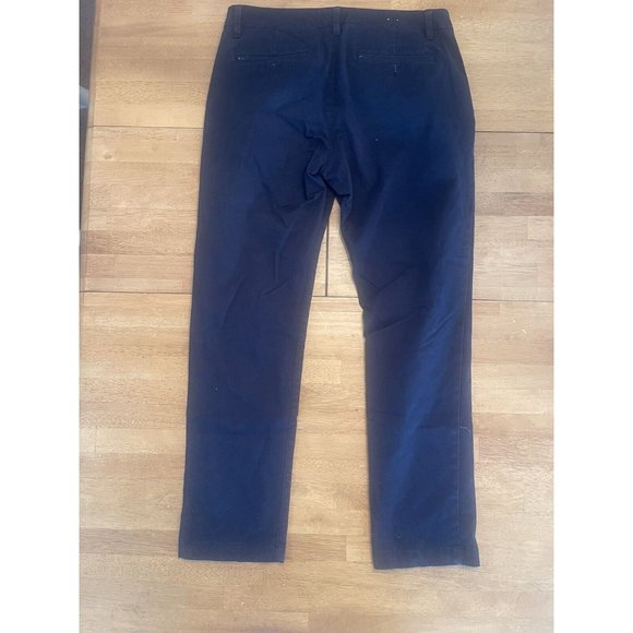 Untuckit Chino Casual Pants Navy Blue Mens 32x30 Straight Fit Pockets Polyester - Picture 2 of 7